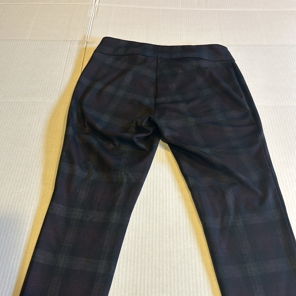 Calvin Klein pull on pants checkered black and purple stretchable waistband - Picture 6 of 7